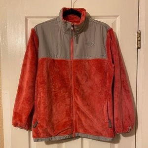 THE NORTH FACE PINK SALMON COLOR FUZZY JACKET